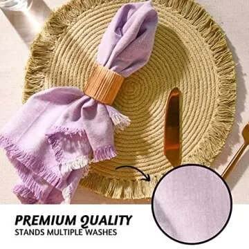 Folkulture Cloth Napkins Set of 12, 18" X 18" Table Napkins for Parties, Napkins Washable for Guests, Reusable Linen Napkins or Pastel Napkins for Dining Table Décor, Table Napkins Cloth