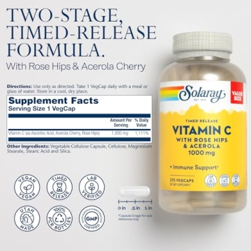 SOLARAY Timed Release Vitamin C 1000mg Immune Support