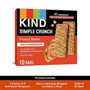 KIND Simple Crunch Bars, Peanut Butter, 7 Ounce (Pack of 8)