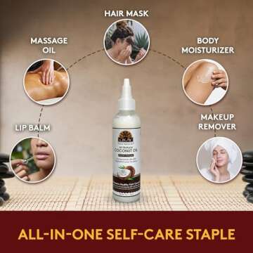 OKAY 100% Coconut Oil for Hair and Skin - 4oz Natural Moisturizer