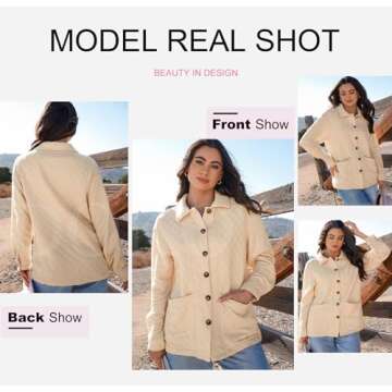 Dokotoo Women’s Quilted Jacket - Stylish Casual Wear for Fall