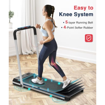 REDLIRO Under Desk Treadmill 2 in 1 Walking Pad, Portable, Folding, Electric, Motorized, Walking and Jogging Machine with Remote Control for Home and Office Workout