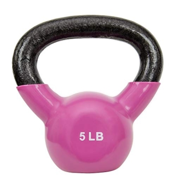 Sunny Health & Fitness Sunny Vinyl Coated Kettlebell - 5-Pound, Vibrant and Durable!