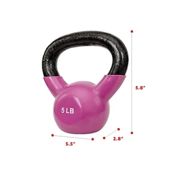 Sunny Vinyl Coated Kettlebell for Effective Strength Training - 5 lbs