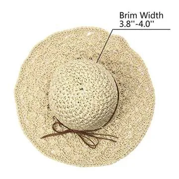 Xixihaha Womens Sun Beach hat for Women Foldable Floppy Summer Straw Hat Wide Brim Hat UV Protection Sun Hats for Women White