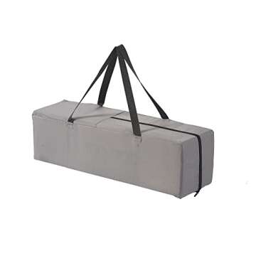 Pamo Babe Portable Crib Baby Playpen with Mattress and Carry Bag Grey