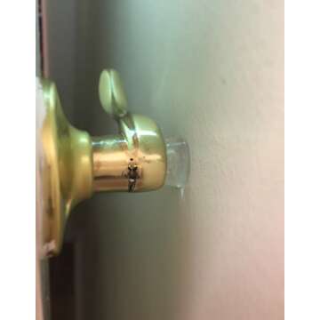 Small Clear Door Knob Bumpers (Set of 12) - Self Adhesive Door Stoppers Wall Protectors Rubber Feet ...