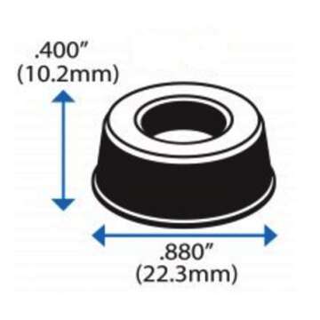 Small Clear Door Knob Bumpers (Set of 12) - Self Adhesive Door Stoppers Wall Protectors Rubber Feet for Speakers, Electronics, Furniture