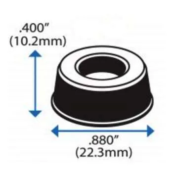 Small Clear Door Knob Bumpers (Set of 12) - Self Adhesive Door Stoppers Wall Protectors Rubber Feet for Speakers, Electronics, Furniture