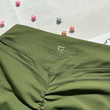 TomTiger Women's Yoga Pants High Waisted Workout Yoga Leggings for Women Butt Lifting Tummy Control Booty Tights (Chive Green, M)