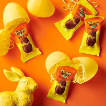 REESE'S Milk Chocolate Snack Size Peanut Butter Eggs, Easter Candy Bag, 9.6 oz