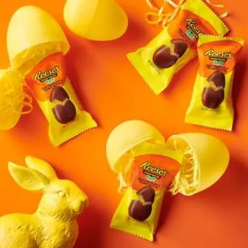 REESE'S Milk Chocolate Snack Size Peanut Butter Eggs, Easter Candy Bag, 9.6 oz