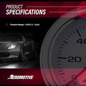 Aeromotive Fuel Pressure Gauge 0-100 PSI Liquid Filled