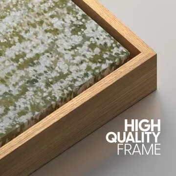 SIGNWIN Framed Canvas Print Wall Art Set White Daisy Flower Country Farm Field Nature Abstract Illustrations Fine Art Decorative Nordic Rustic for Living Room, Bedroom, Office - 24"x36"x3 Natural