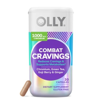 OLLY Combat Cravings Capsules – Metabolism & Energy Support Supplement with Chromium, Green Tea & ...