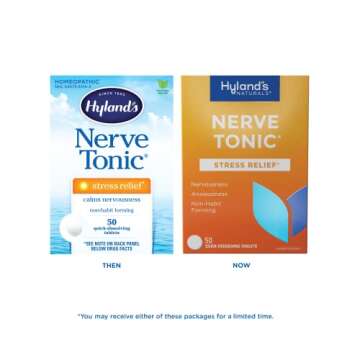 Hyland's Nerve Tonic Stress Relief Tablets, Natural Relief of Restlessness, Nervousness and Irritabi...