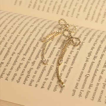 Agriajun Rhinestones Bow Drop Dangle Earrings - Elegant Sparkly Jewelry