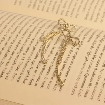 Agriajun Rhinestones Bow Drop Dangle Earrings - Elegant Sparkly Jewelry