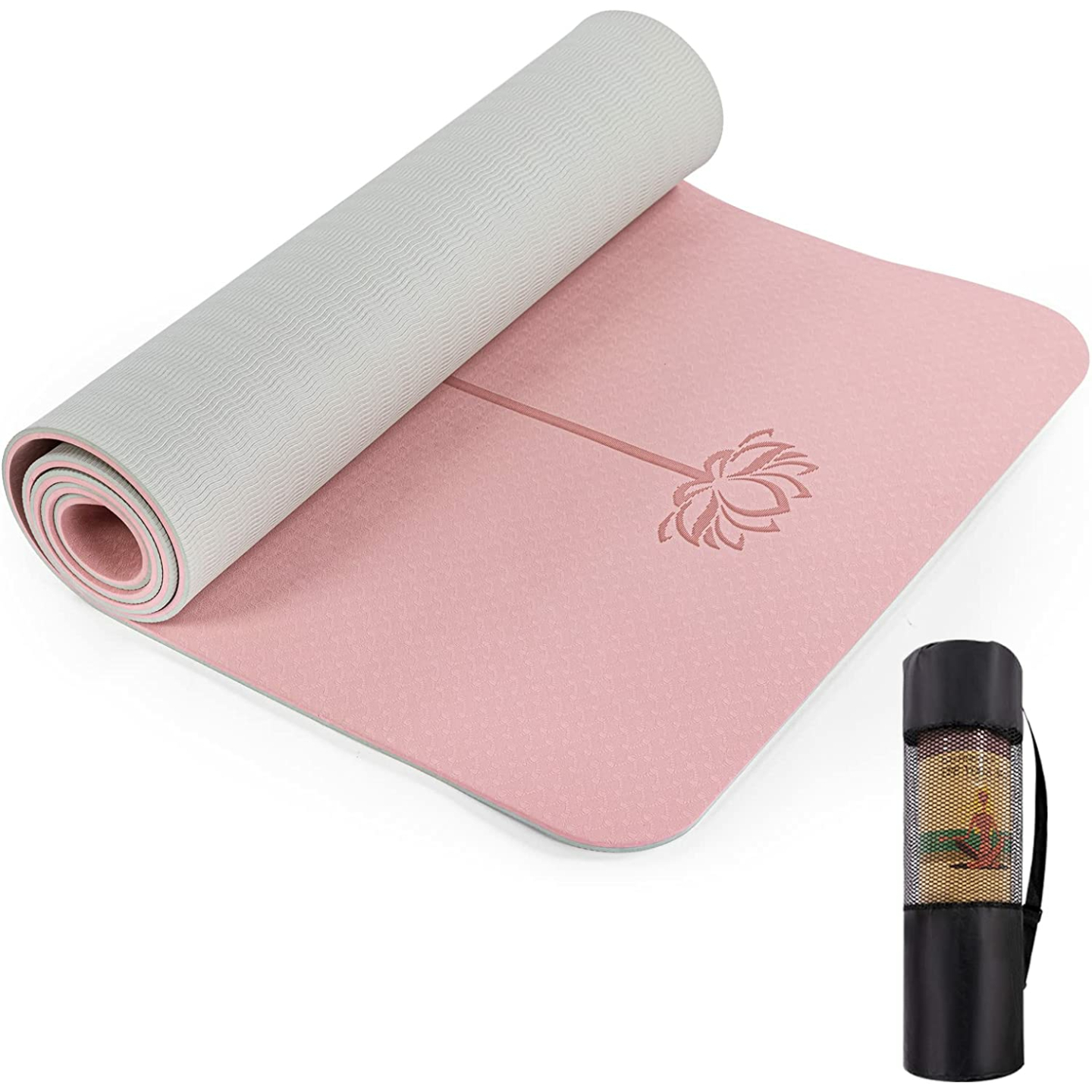 Non-Slip Yoga Mat with Eco-Friendly TPE for Comfort