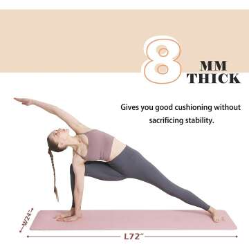 Non-Slip Yoga Mat with Eco-Friendly TPE for Comfort