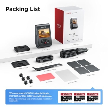 VIOFO A119 V3 Dash Cam with GPS & Night Vision