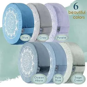 Florensi Meditation Cushion – Comfortable Velvet Floor Pillow