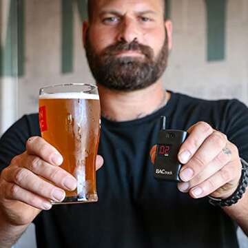 BACtrack Keychain Breathalyzer (Black) | Ultra-Portable Pocket Keyring Alcohol Tester for Personal Use