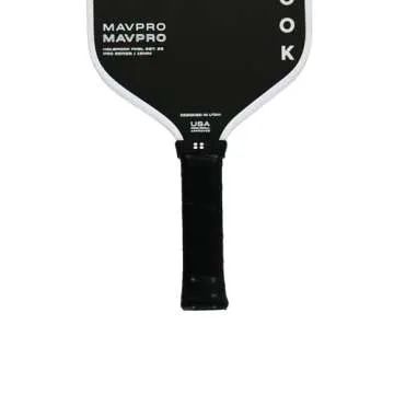 Holbrook Pickleball Paddle - Mav Pro 2.0, Pro Series | Power and Control | T700 3K Carbon Fiber Pickleball Paddles | Polypropylene Honeycomb Core | Black Pickleball Paddle, 16 mm
