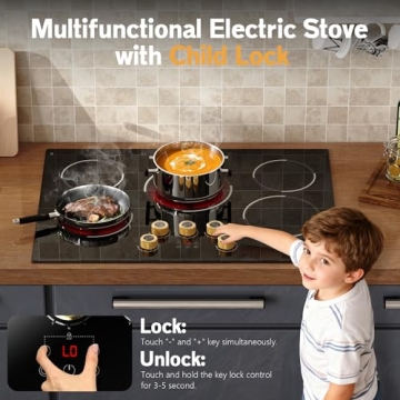 Traenvir 30 Inch Electric Cooktop with 5 Burners