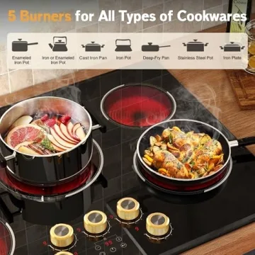 Traenvir 30 Inch Electric Cooktop with 5 Burners