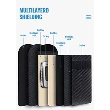 Faraday Pouch for Car Keys, Faraday Bag, Car RFID Signal Blocking Holder, Key Fob Protector, Key fob cage Block Signal Anti-Theft Fob Case (2 Pack)