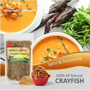 HATF's Whole Dried Crayfish - 4 oz Natural Seasoning