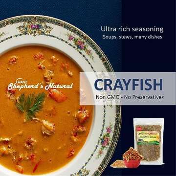 HATF's Whole Dried Crayfish - 4 oz Natural Seasoning