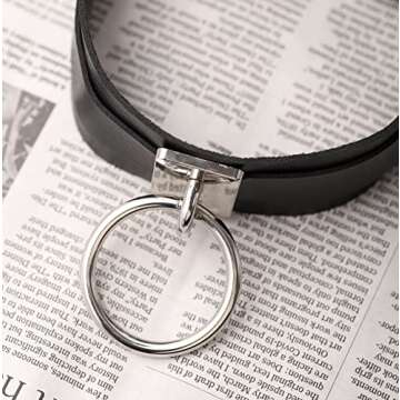 Sacina Gothic Punk Black Choker Necklace for Men and Women