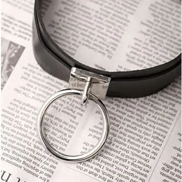 Sacina Gothic Punk Black Choker Necklace for Men and Women