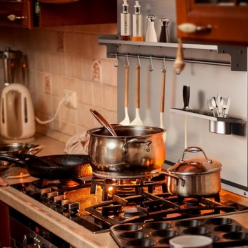 VENFAN 30"x30" Stainless Steel Range Backsplash with Storage Shelf & Knife Rack