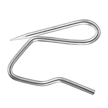 Shappy 120 Pack Drapery Hooks Pins for Curtains, Metal Pinch Pleat Hooks with Clear Box 1.2 Inch for Window Door and Shower Curtain(Silver)