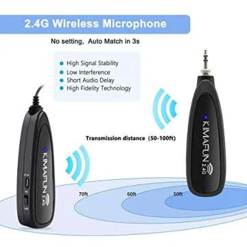 Wireless Microphone System,KIMAFUN 2.4G Wireless Headset Microphone,Headset and Handheld 2 in 1,for Voice Amplifier,Teaching, Computer,Teachers, Speaker,PA System, Smart Phoneandlic Speaking,G120