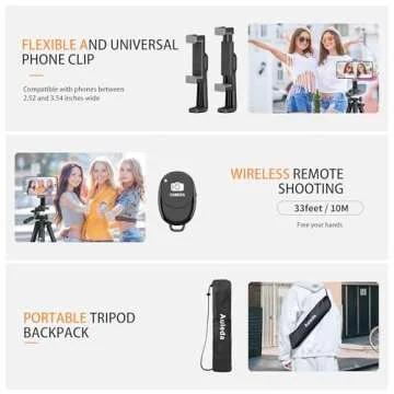 Auleda 71" Camera Tripod - Lightweight & Versatile Stand