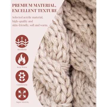 3 PCS Womens Beanie with Pom Pom, Knit Beanie Hats for Women Winter and Fall, Cute Warm Winter Hats for Ladies, Fashionable Skull Cap Beanies for Cold Weather-001