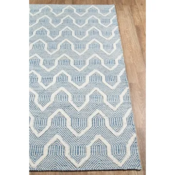 Erin Gates by Momeni Langdon Prince Blue Hand Woven Wool Area Rug 3'9" X 5'9"