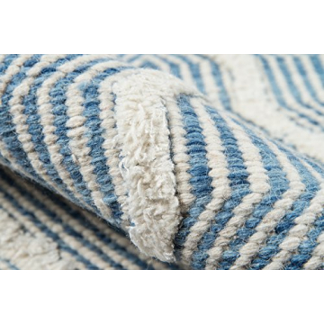 Erin Gates by Momeni Langdon Prince Blue Hand Woven Wool Area Rug 3'9" X 5'9"