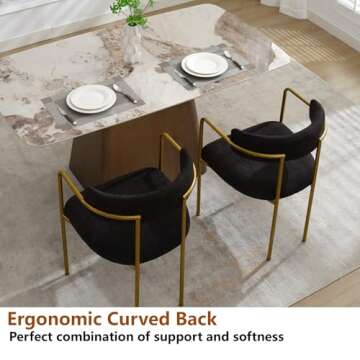 Elegant Arvasslia Boucle Dining Chairs Set of 4