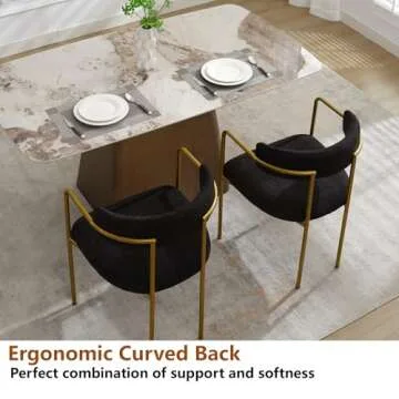 Elegant Arvasslia Boucle Dining Chairs Set of 4