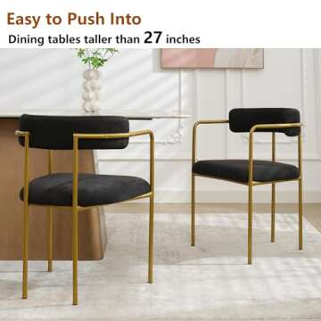 Elegant Arvasslia Boucle Dining Chairs Set of 4