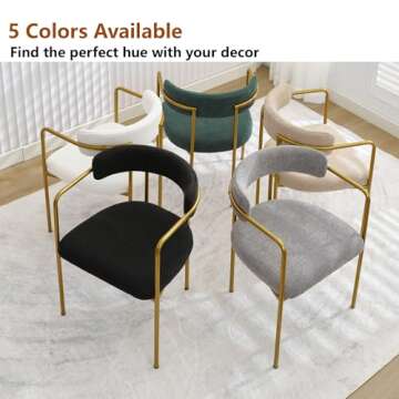 Elegant Arvasslia Boucle Dining Chairs Set of 4