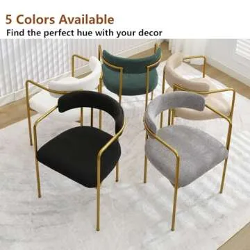 Elegant Arvasslia Boucle Dining Chairs Set of 4