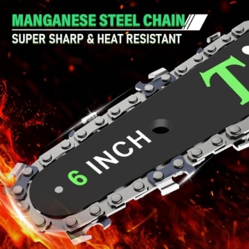 Tietoc 6 Inch Mini Electric Chainsaw for Easy Trimming