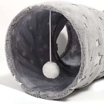 Tempcore Pet Cat Tunnel Tube Cat Toy 3 Way Collapsible, Cat Tunnels for Indoor Cats Self-Luminous Photoluminescence，Kitty Tunnel Bored Cat Pet Toys Peek Hole Toy Ball Cat, Puppy, Kitty, Kitten, Rabbit