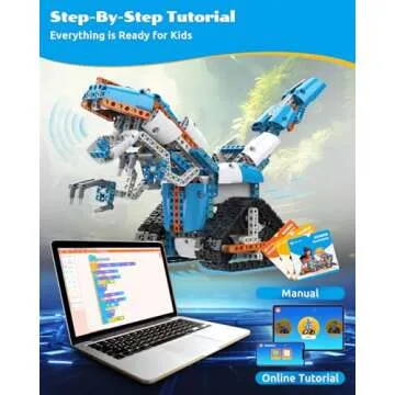 WhalesBot E7 Pro 12-in-1 STEM Coding Robot Kit for Kids 8-12, 637-Piece Building Set with Scratch Programming, Interactive Books & 3D APP Guidance – Ideal Educational Toy for Boys & Girls